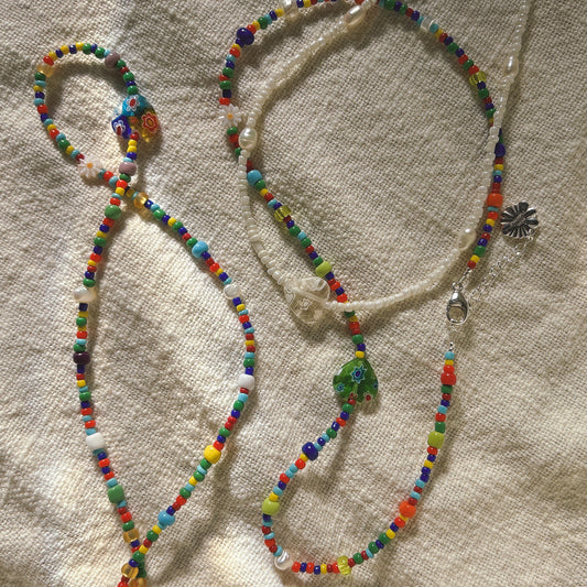 RaInBoWw semi-precious pearl necklace